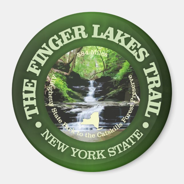 Fingers Lakes Trail Magnet (Front)