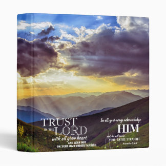 Fingers of God Sunset Trust in the Lord 3 Ring Binder