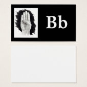 FINGERSPELL CARD LETTER B (Front & Back)