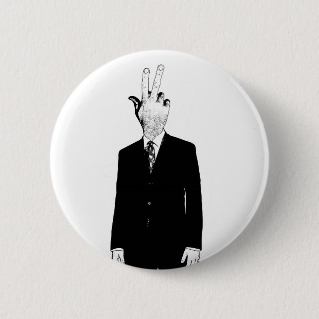 finghead pinback button (Front)