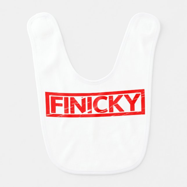 Finicky Stamp Baby Bib (Front)