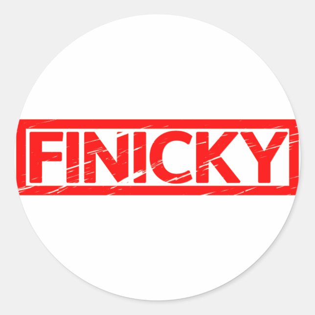 Finicky Stamp Classic Round Sticker (Front)
