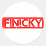 Finicky Stamp Classic Round Sticker