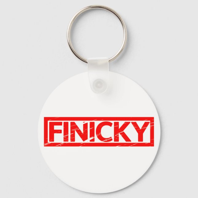 Finicky Stamp Keychain (Front)