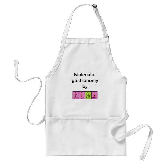 Finis periodic table name apron (Front)