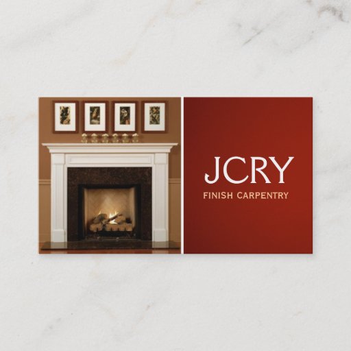 Customizable Finish Carpentry, Fireplace Business Card