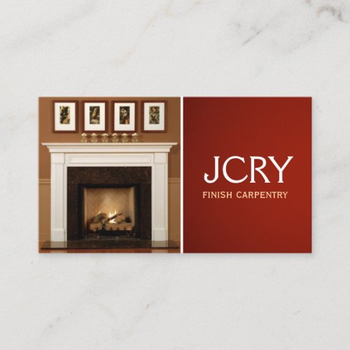 Finish Carpentry Fireplace Business Card