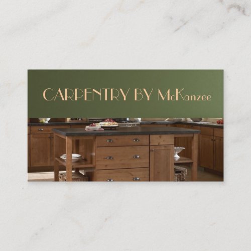 Finish Carpentry Mill work Wood Construction Business Card