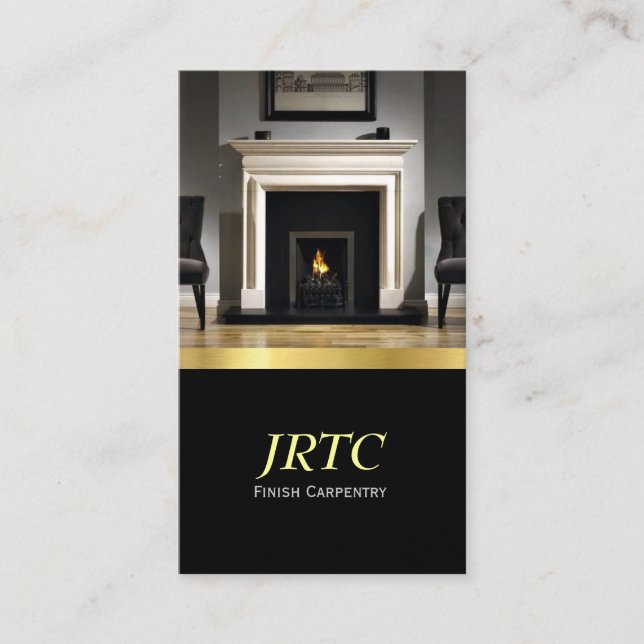 Finish Carpentry, Millwork, Construction Business Business Card (Front)