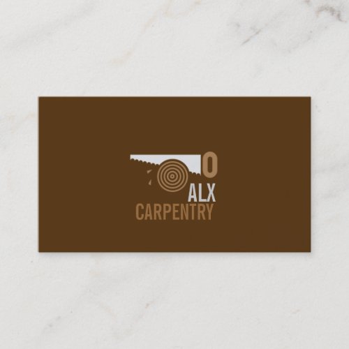 Finish Carpentry, Millwork Construction Wood Business Card Template