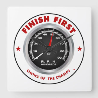 'Finish First' Choice of the Champs Wall Clock