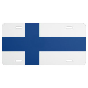 FINISH FLAG License Plate