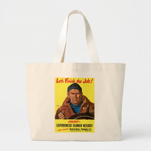Finish The Job! Large Tote Bag (Front)