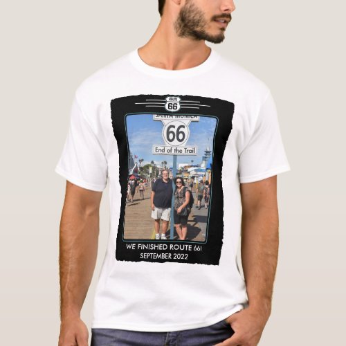 Finished Route 66 Photo Frame Template T_Shirt