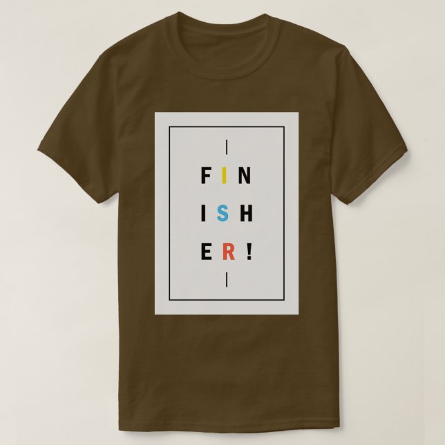 Finisher Typo  T-Shirt (Design Front)