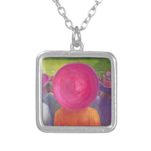 Finishing Post Hats 2014 Silver Plated Necklace (Front)