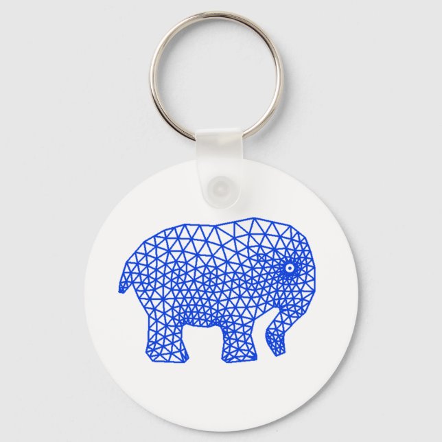 Finite Elephant Keychain (Front)