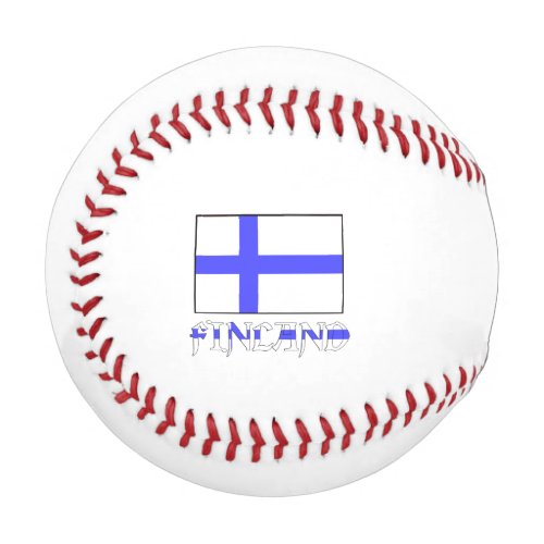 Finland and Finnish Flag Personalized  Baseball