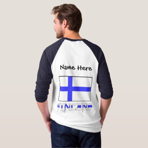 Finland and Finnish Flag Personalized  T_Shirt