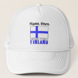 Finland and Finnish Flag Personalized  Trucker Hat