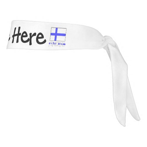 Finland and Finnish Flag with Your Name Tie Headba Tie Headband