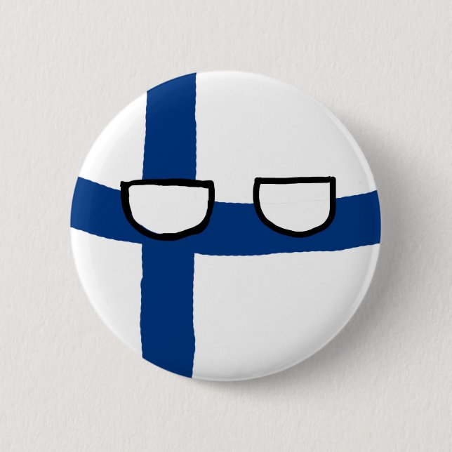 Finland Ball Pinback Button (Front)