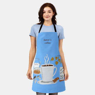 Finland Black Coffee Scandi Fall Illustration Apron