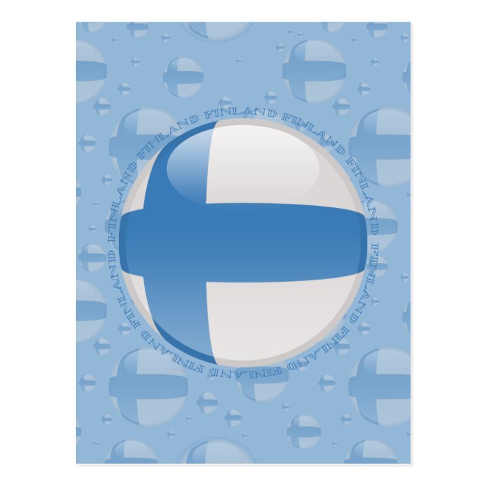 Finland Bubble Flag Post Card
