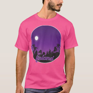 finland By night with Palms  T-Shirt