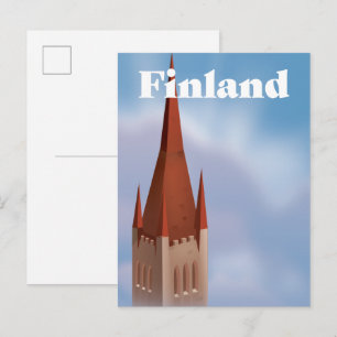 Finland Church Announcement Postcard