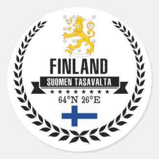 Finland Classic Round Sticker