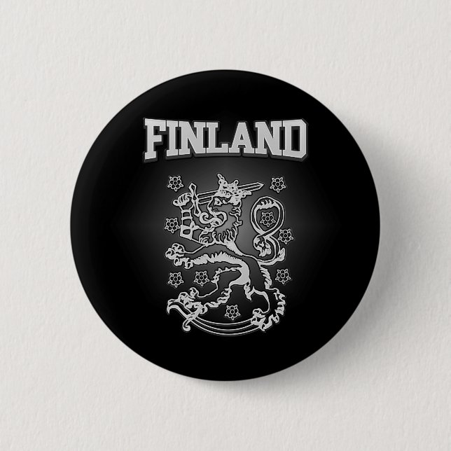 Finland Coat of Arms Button (Front)