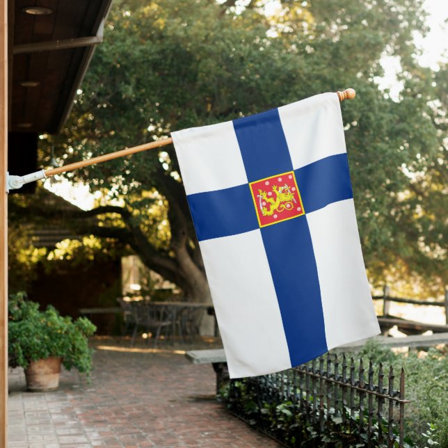 Finland Coat of Arms House Flag (In SItu)