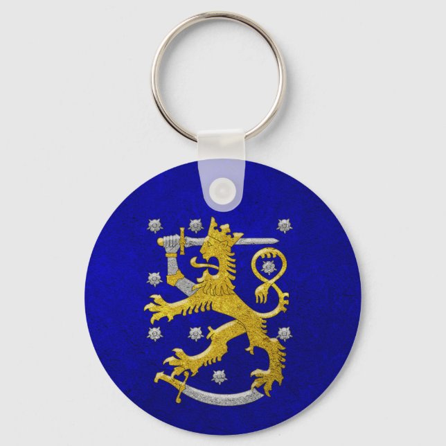 Finland Coat of Arms Keychain (Back)