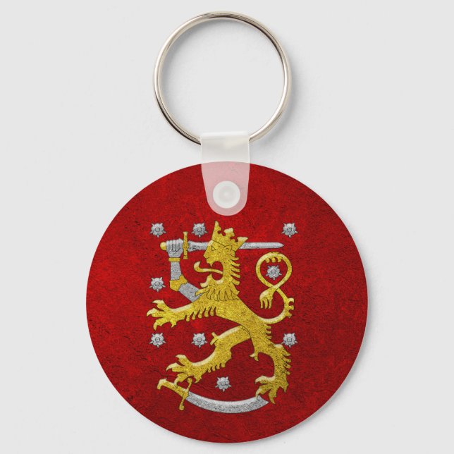 Finland Coat of Arms Keychain (Back)