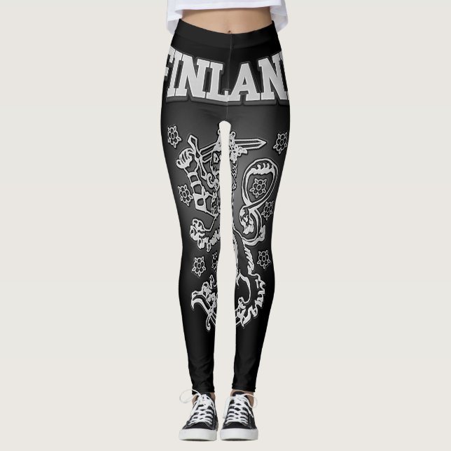 Finland Coat of Arms Leggings (Front)