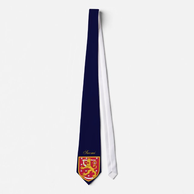Finland Coat of Arms Suomi Neck Tie (Front)