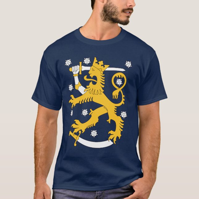 Finland Coat of Arms T-Shirt (Front)