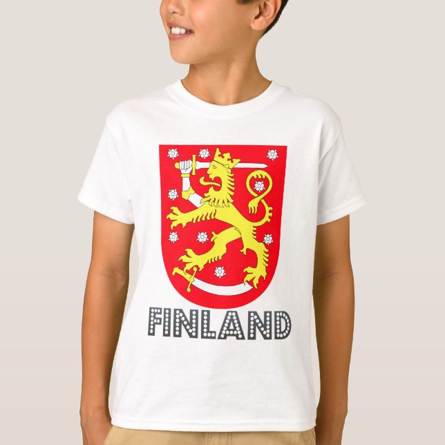Finland Coat of Arms T-Shirt (Front)