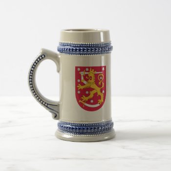 Finland Emblem Beer Stein by flagart at Zazzle