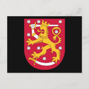 finland emblem postcard