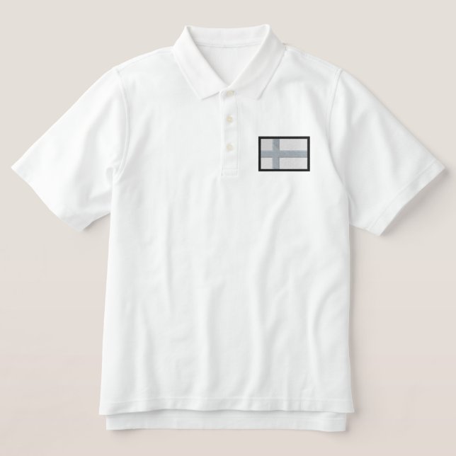 Finland Embroidered Polo Shirt (Design Front)