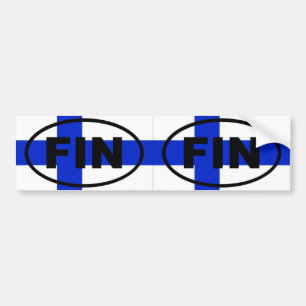 Finland - FIN - European oval Bumper Sticker