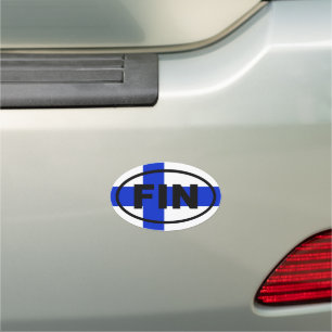 Finland - FIN - European oval Car Magnet