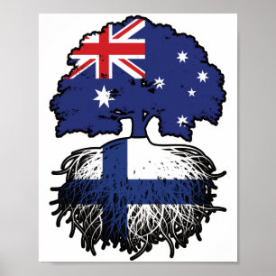 Finland Finnish Australian Australia Tree Roots Poster