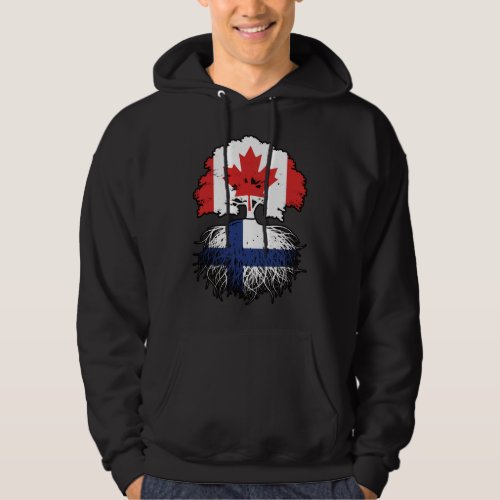 Finland Finnish Canadian Canada Tree Roots Flag Hoodie