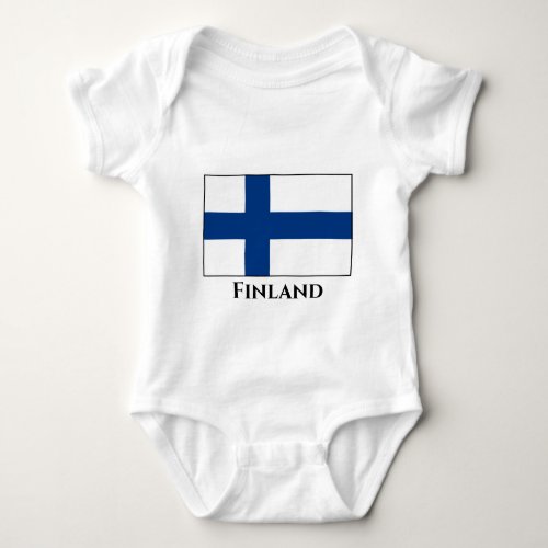 Finland Finnish Flag Baby Bodysuit