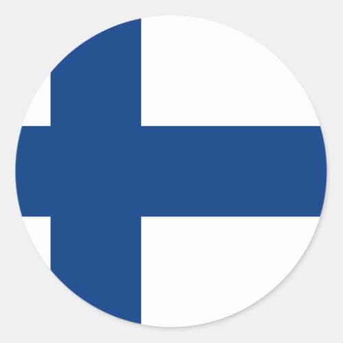 Finland Finnish Flag Classic Round Sticker