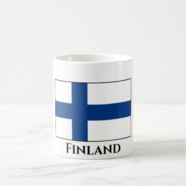 Finland (Finnish) Flag Coffee Mug (Center)