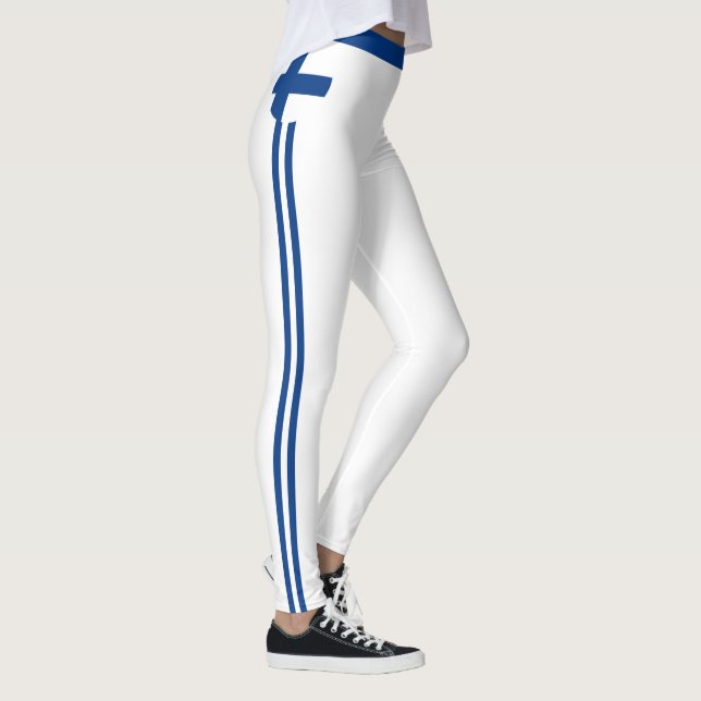 Finland & Finnish Flag fashion travel/sport fan  Leggings (Right)